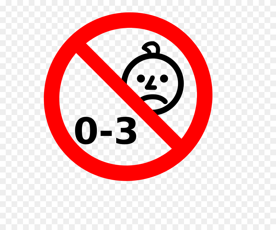 Not Suitable For Children With Age 0, Sign, Symbol, Road Sign Free Transparent Png