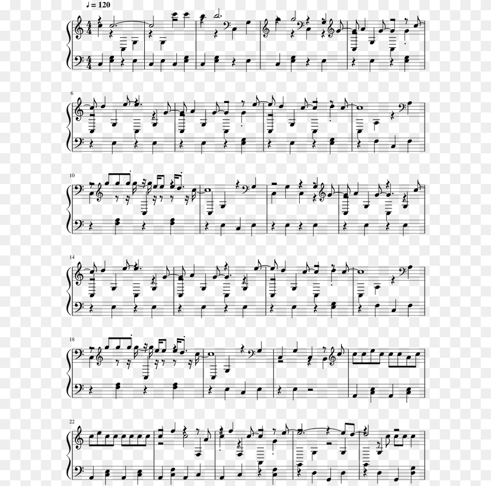 Not Today Imagine Dragons Piano Sheet Music, Gray Png Image