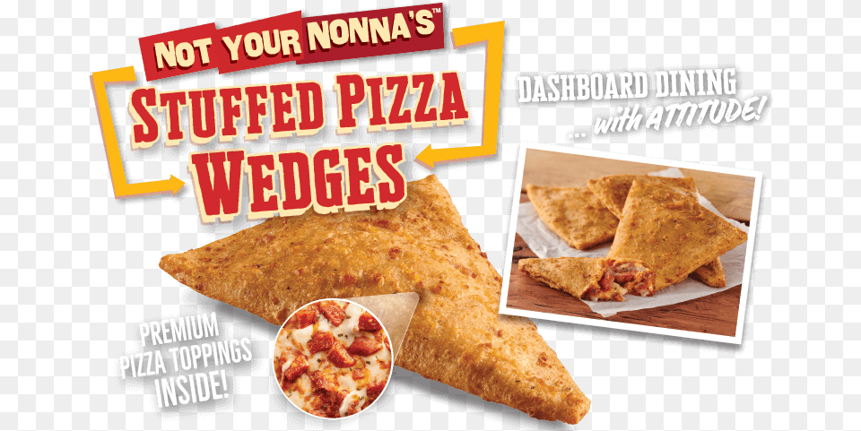 Not Your Nonna S Stuffed Pizza Wedges Fried Food, Lunch, Meal, Advertisement Free Png Download