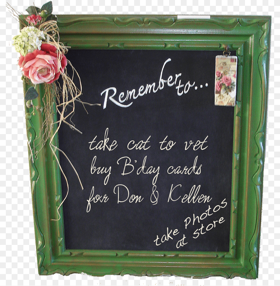 Not Your School House Chalkboard And Eraser Blackboard, Flower, Plant, Rose Free Png