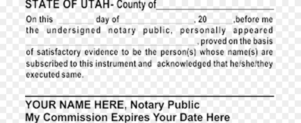 Notary Public Texas, Text Free Png Download