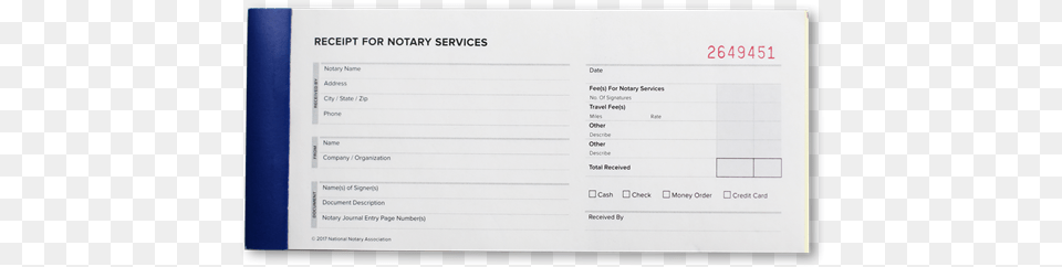 Notary Receipt Book Notary Public Receipt Book, Page, Text, White Board, Document Png Image