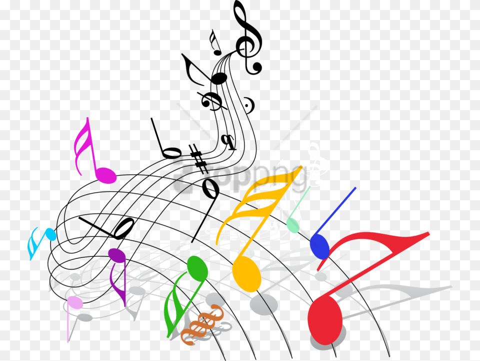 Notas Musicales De Colores En Image With Colorful Musical Notes, Art, Graphics, Floral Design, Pattern Free Transparent Png
