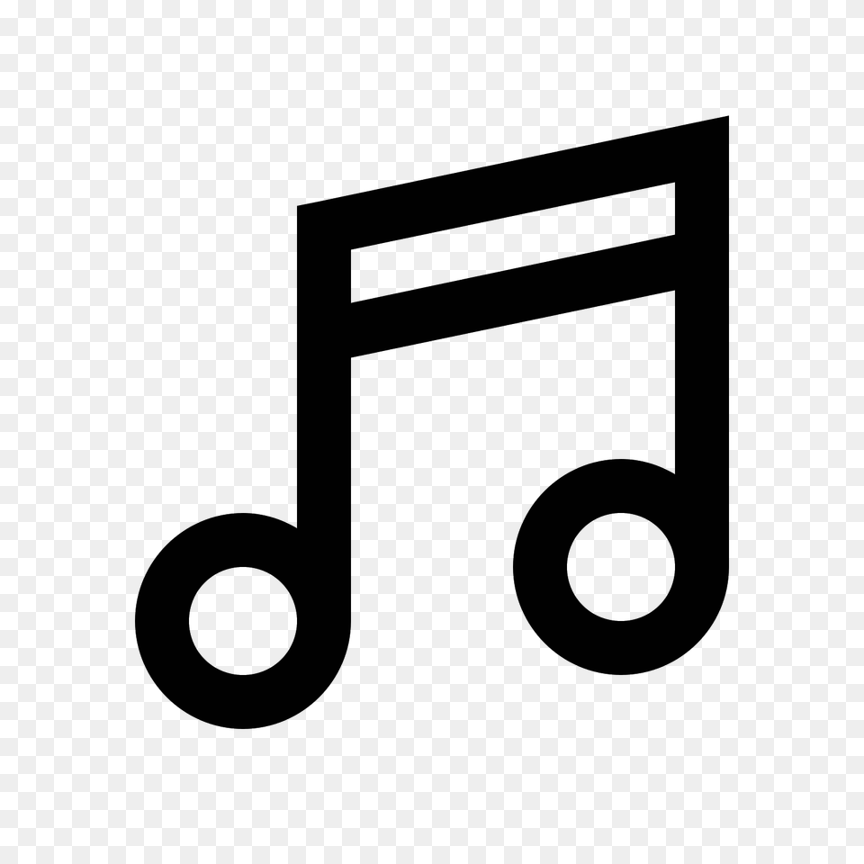 Notas Musicales Icon, Gray Free Png
