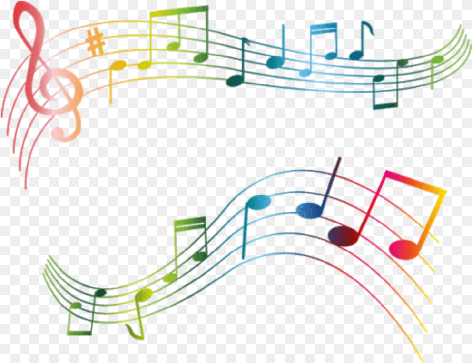 Notas Sticker Transparent Background Colorful Music Notes, Art, Graphics Free Png