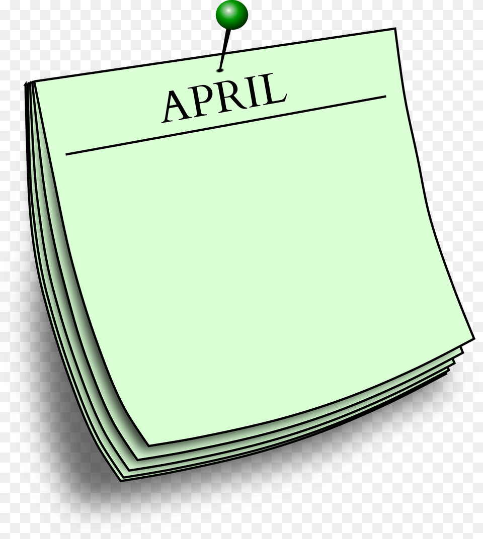 Note April Clipart, Page, Text Free Png