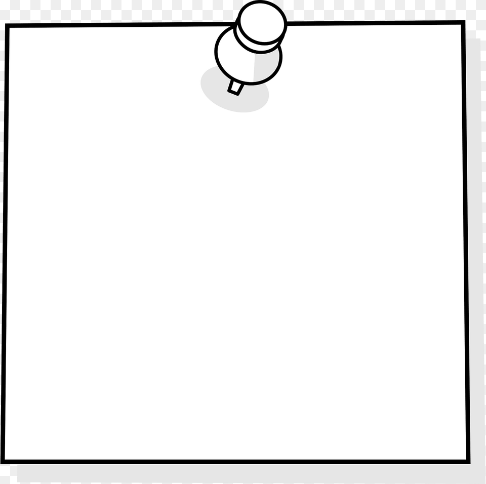 Note Avec Punaise Clipart, White Board Free Png