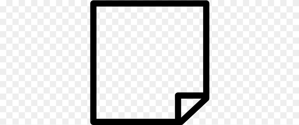 Note Blank Paper With One Folded Corner Vector, Gray Png Image