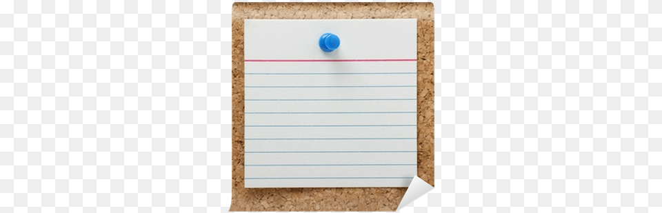 Note Card Pinned To A Cork Notice Board With Copy Space Cork, Page, Text, White Board, Paper Free Transparent Png