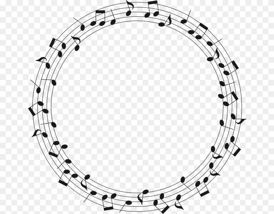 Note Clipart Sheet Circle Of Music Notes, Accessories, Bracelet, Jewelry, Machine Free Transparent Png