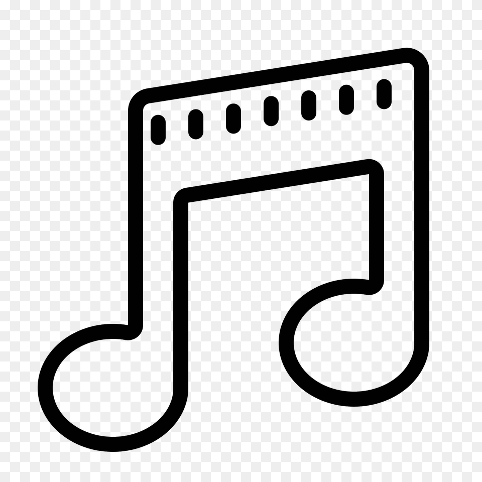 Note De Musique Icon, Gray Free Png