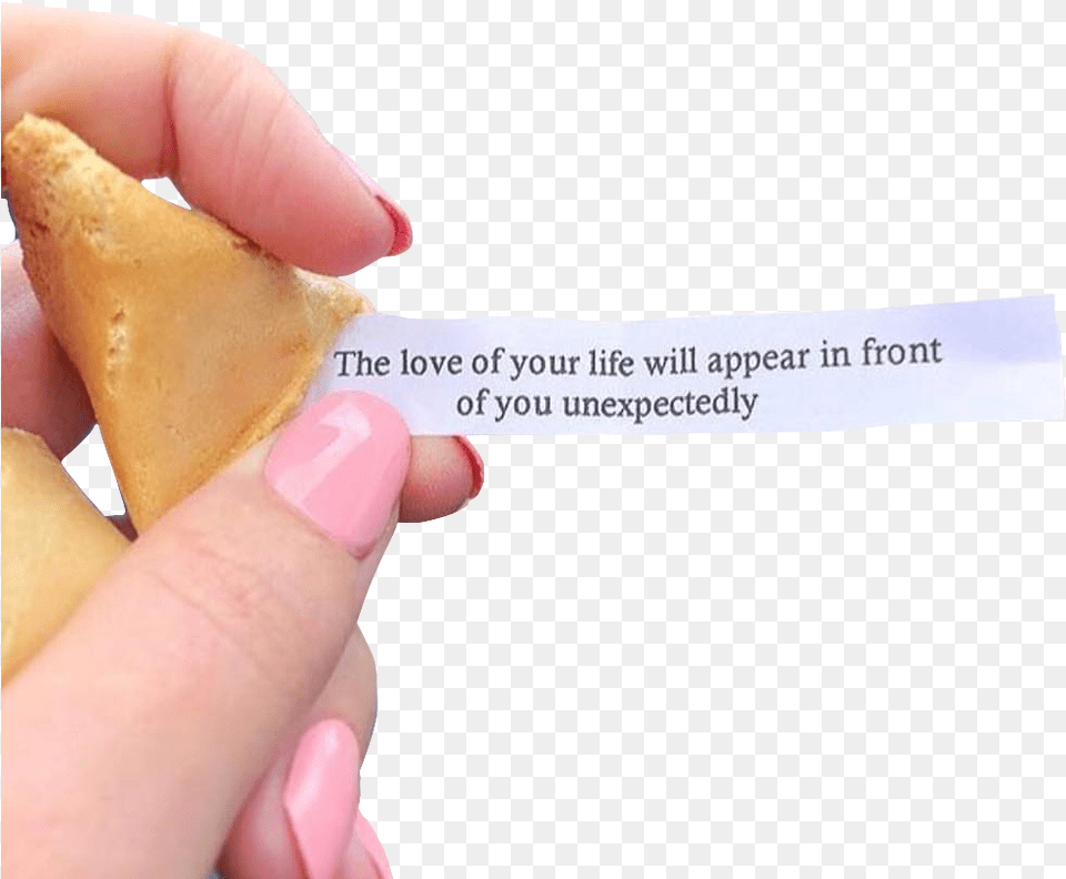 Note Fortune Cookie Love Of Your Life Fortune Cookie, Bread, Food, Sweets, Fruit Free Png
