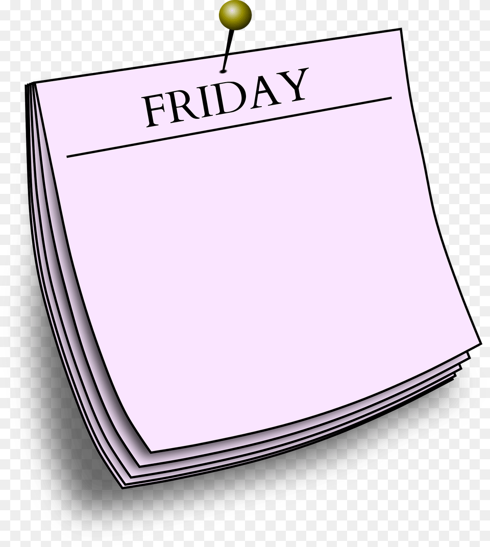 Note Friday Clipart, Page, Text, Calendar, Book Free Png