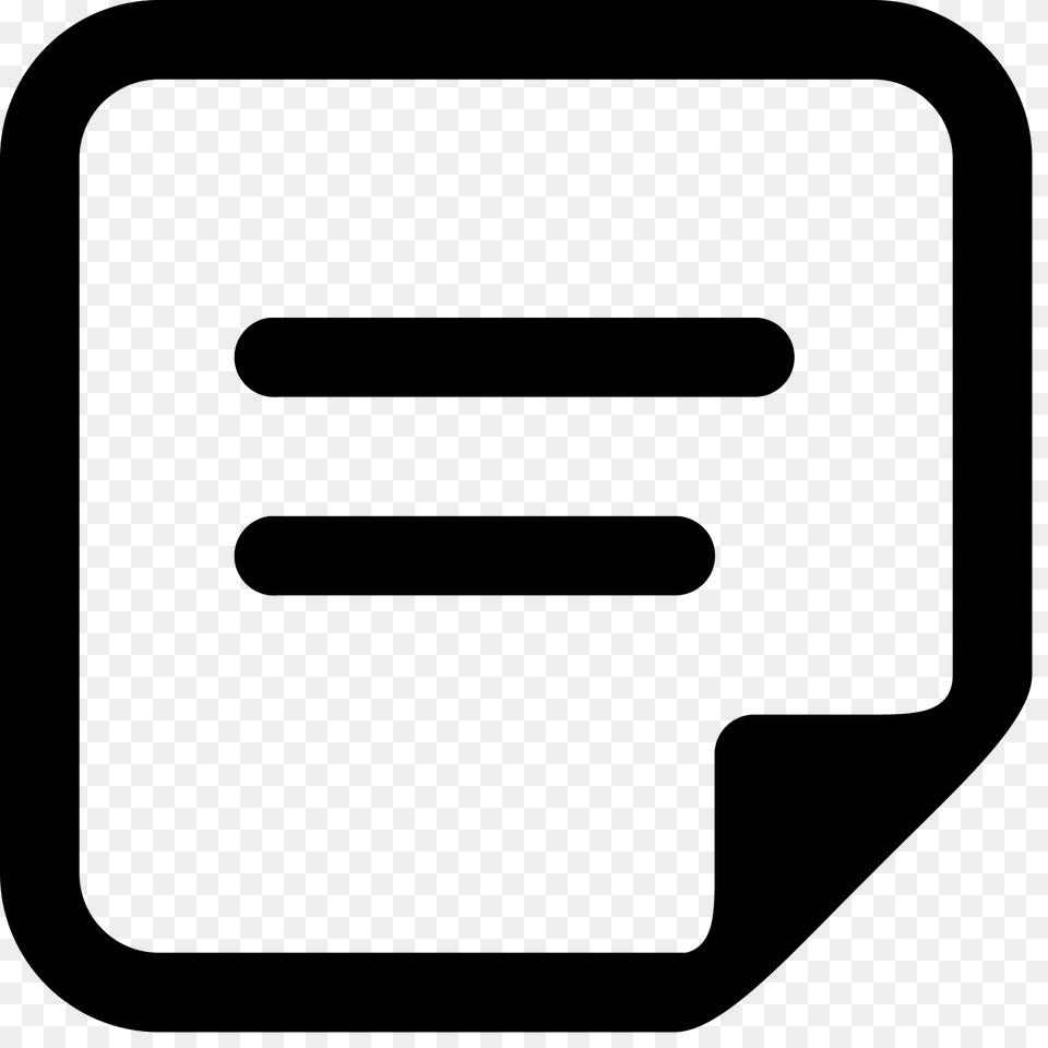 Note Icon, Gray Png