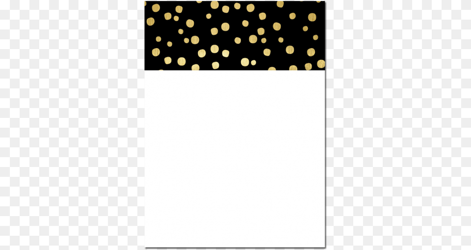 Note Pad Black Gold Confetti Polka Dot, Pattern, Paper, Polka Dot Free Png Download