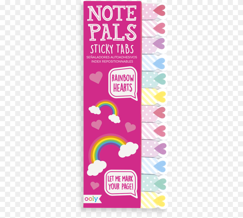 Note Pals Sticky Tabs Rainbow Hearts Note Pals Sticky Tabs, Advertisement, Poster Png Image