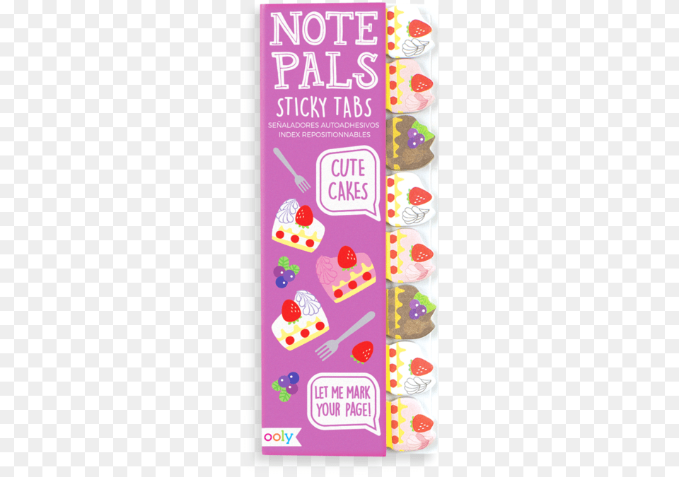 Note Pals Sticky Tabs With Sweet Cake Designs Ooly Karteczki Samo Przylepne, Food, Sweets, Cream, Dessert Free Png