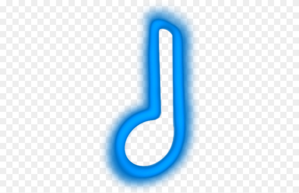Note Quarternote Blue Neon Music Mydrawing Drawnwithpicsart Electric Blue, Number, Symbol, Text Free Png Download