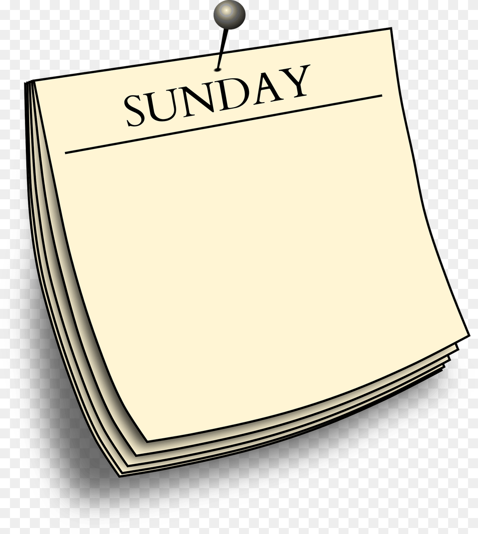 Note Sunday Clipart, Page, Text, Book, Publication Free Png Download