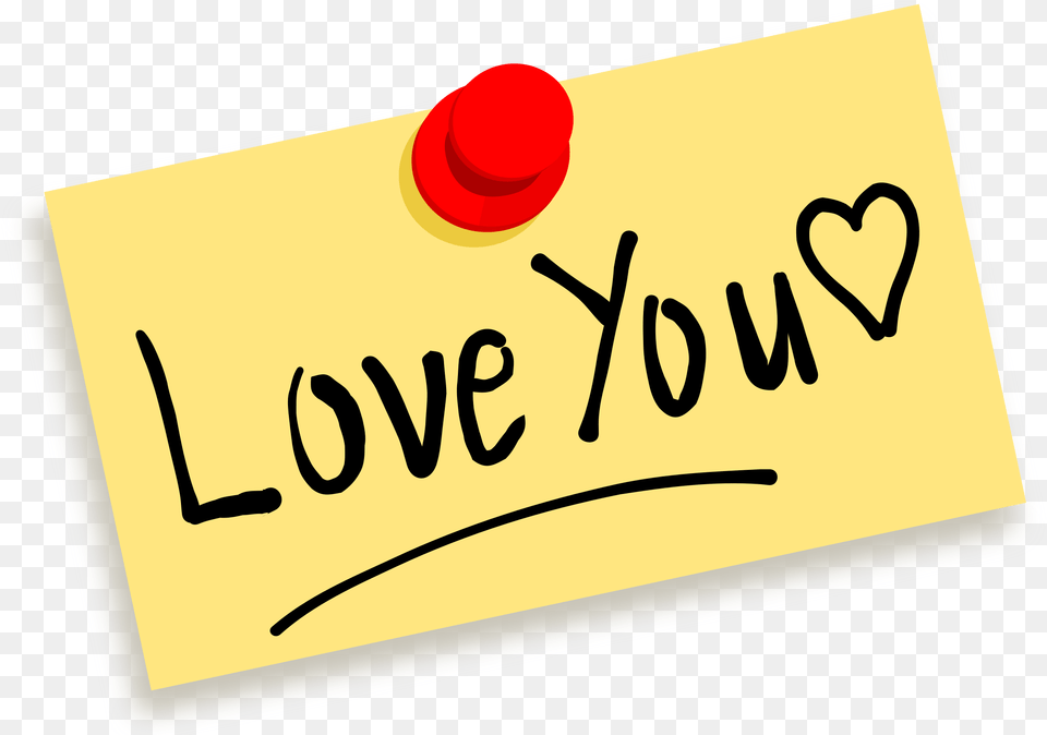 Note Thumbtack Notes Message Love Post Love You Clip Art, Text, White Board Png Image