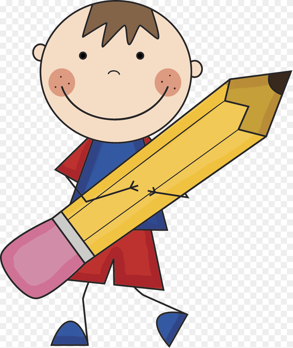 Notebook And Pencil Clipart Boy With Pencil Clipart, Dynamite, Weapon Free Transparent Png
