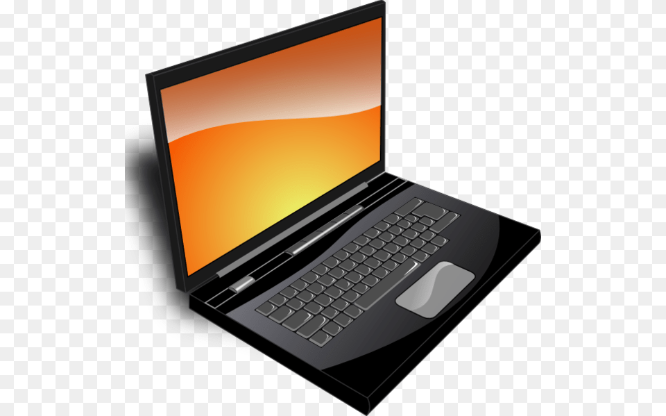 Notebook Clipart Orange Laptop Clip Art, Computer, Electronics, Pc, Computer Hardware Free Transparent Png
