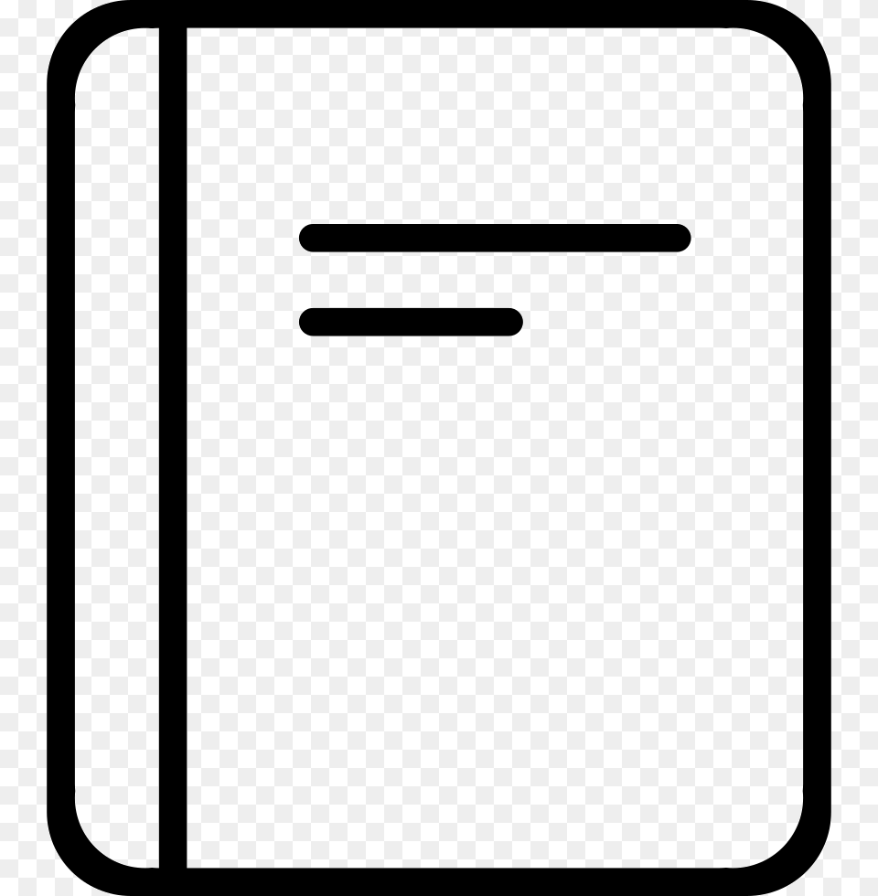Notebook Or Book Cover Outline Icon Download, Mailbox, Device Free Transparent Png
