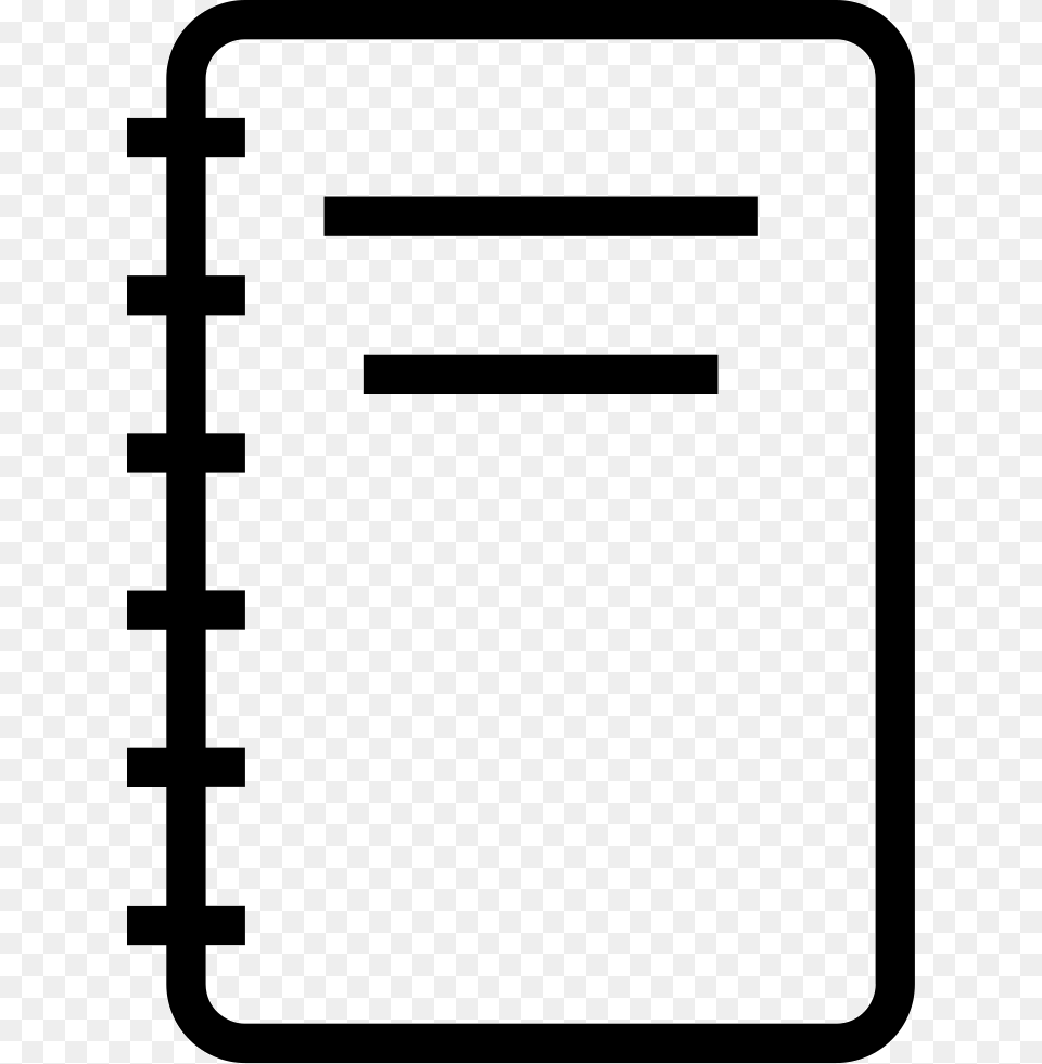 Notebook Outline Icon Download, Page, Text, Mailbox Free Transparent Png