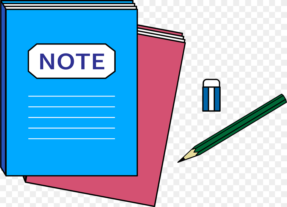 Notebook Pencil And Eraser Clipart, Text Png