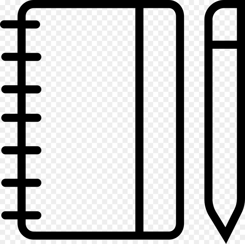 Notebook Svg Icon Clipart Black And White Notebook, Page, Text, Diary Free Transparent Png