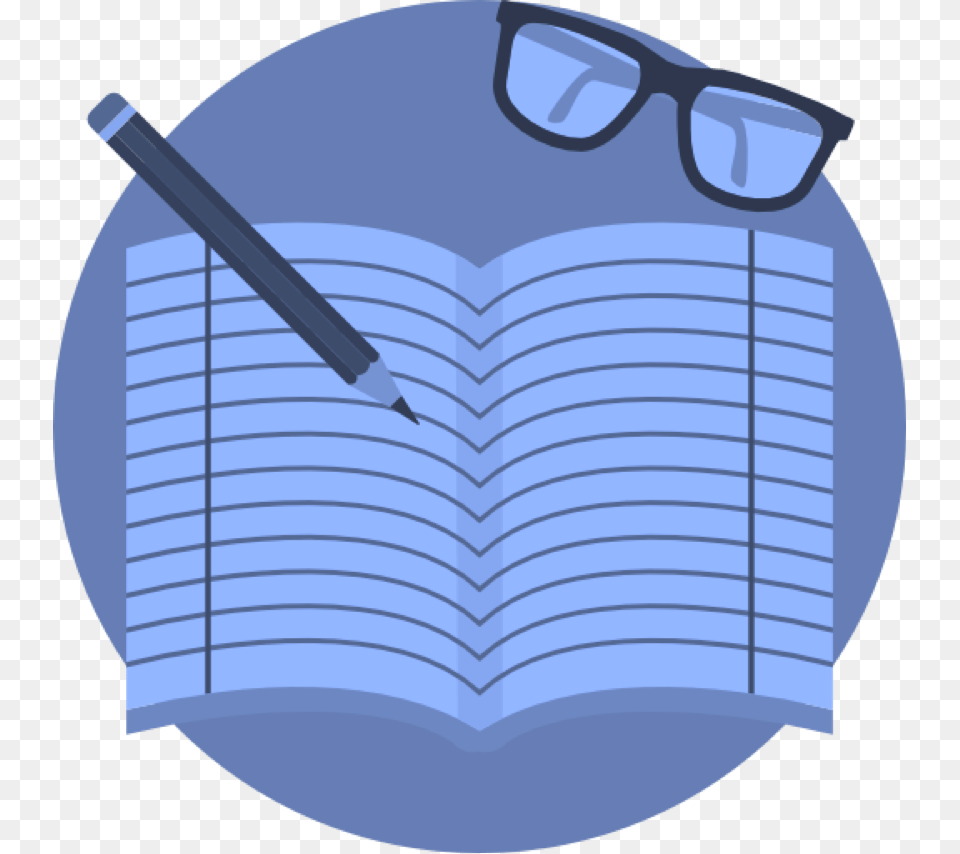 Notebook With Pencil And Glasses, Page, Text, Person Free Png