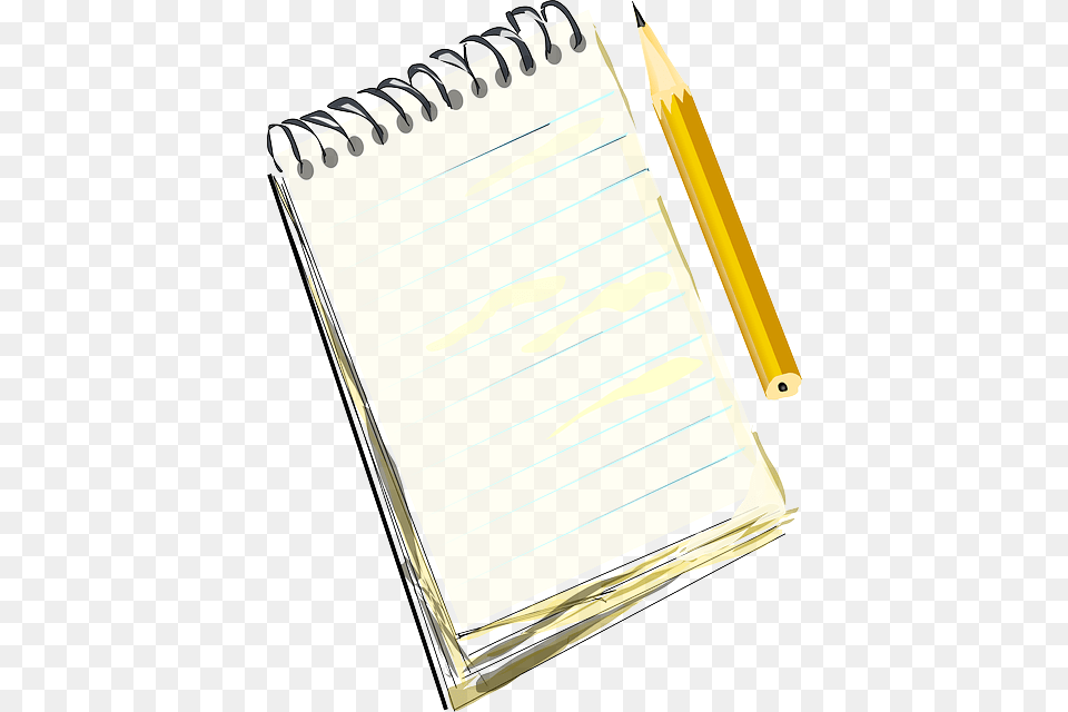 Notepad And Pencil Clipart, Page, Text, Diary Png Image