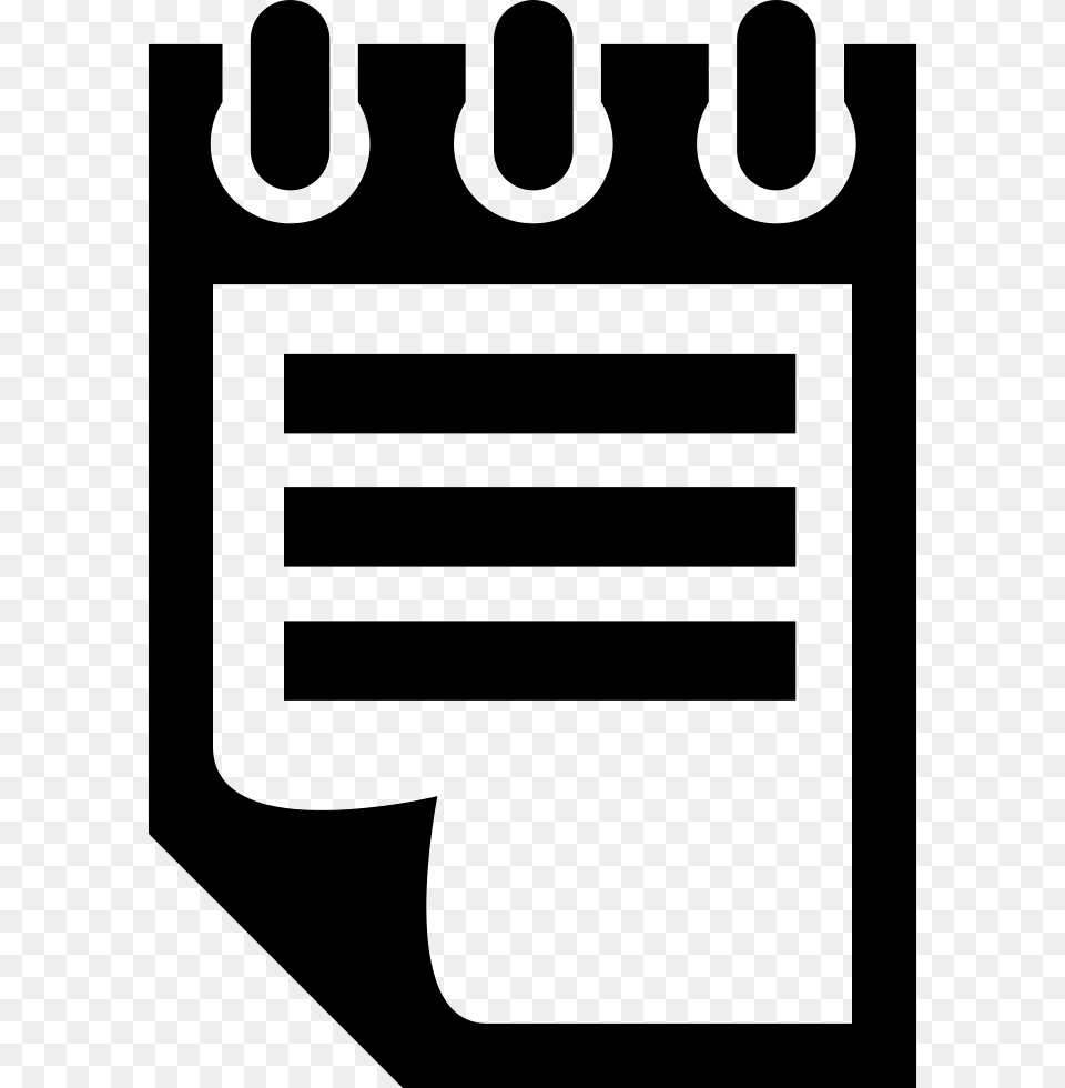 Notepad Comments General Ledger White Icon, Stencil, Text Free Transparent Png