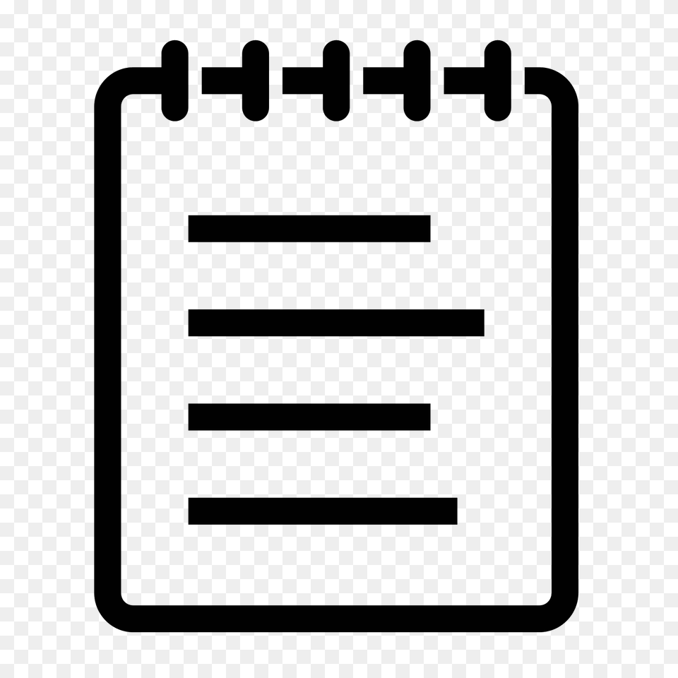 Notepad Icon, Gray Png