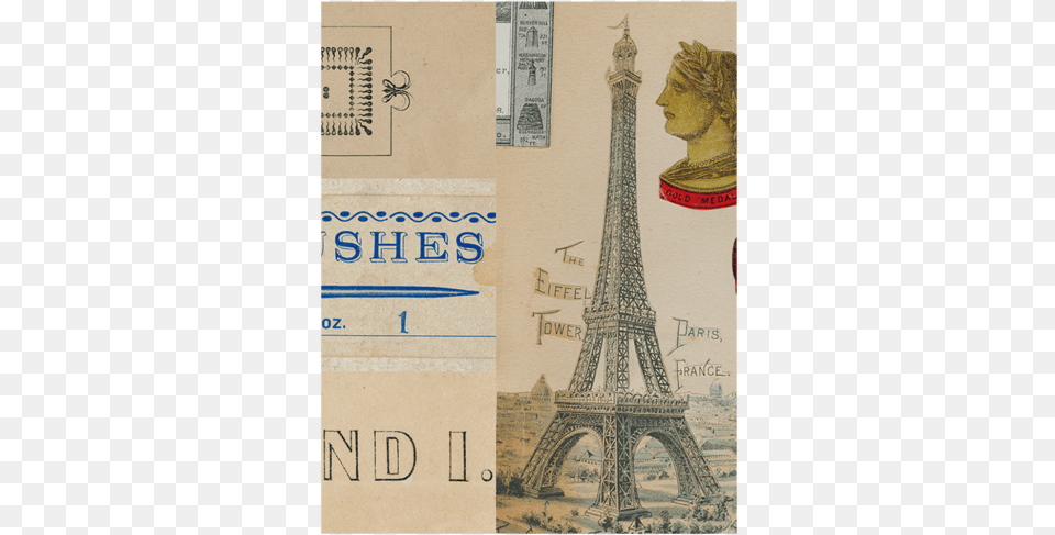 Notes Artist39s Brushes My Love Eiffel Tower Collage Art, Person, Envelope, Mail Free Transparent Png