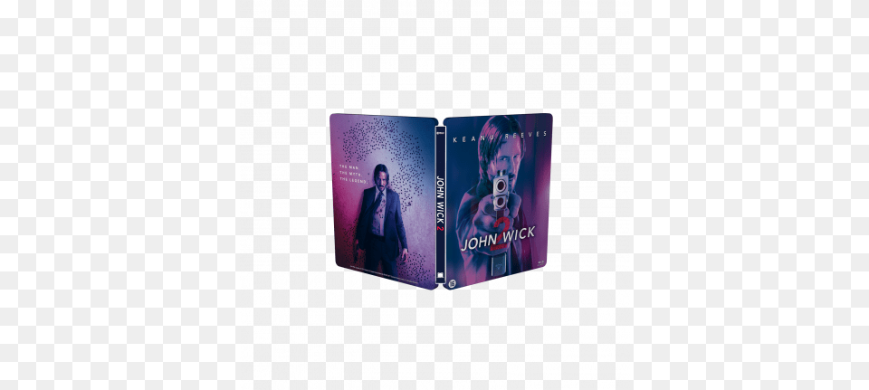 Notes Glossy John Wick 2 Steelbook, Book, Publication, Adult, Male Free Png