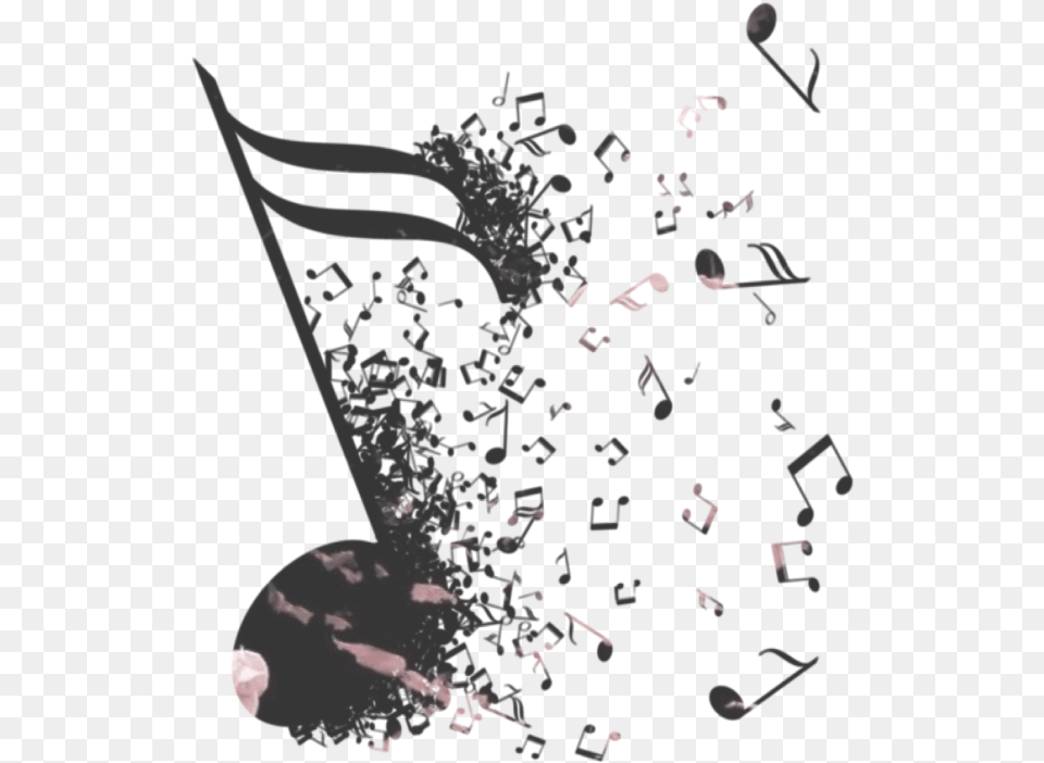 Notes Music Falling Flying Note Grey Pink Music Notes, Cutlery, Paper, Person Free Png