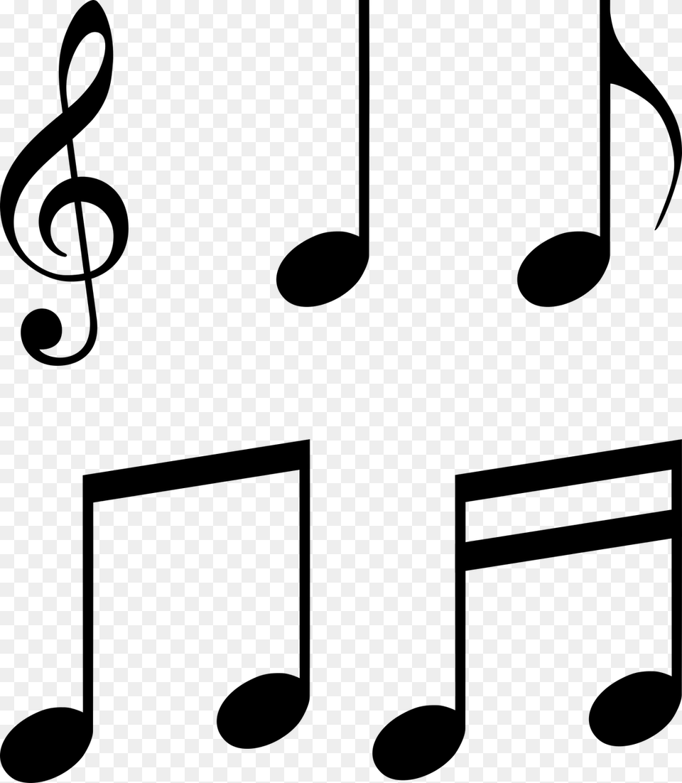 Notes Music Music Notes Calligraphy Music Notes, Gray Png Image