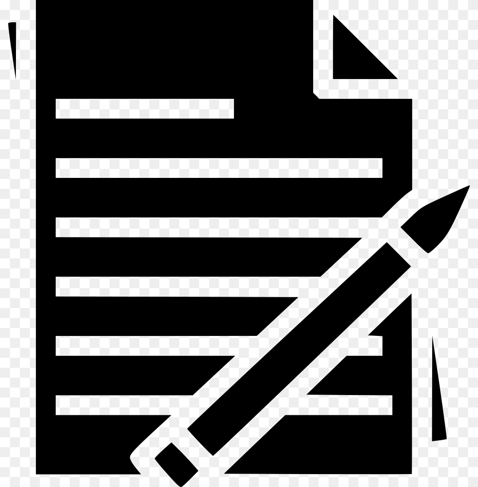 Notes Pen Paper Study Report Icon Paper Pen Icon White, Stencil, Mailbox Png Image