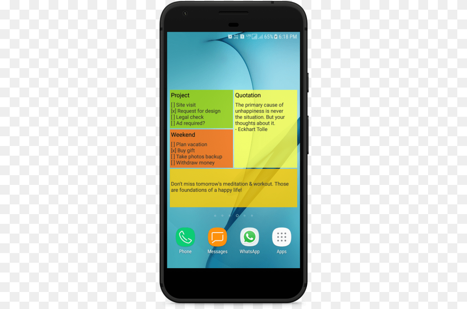 Notezilla Stickynote In For Android Home Screen Android, Electronics, Mobile Phone, Phone Png Image