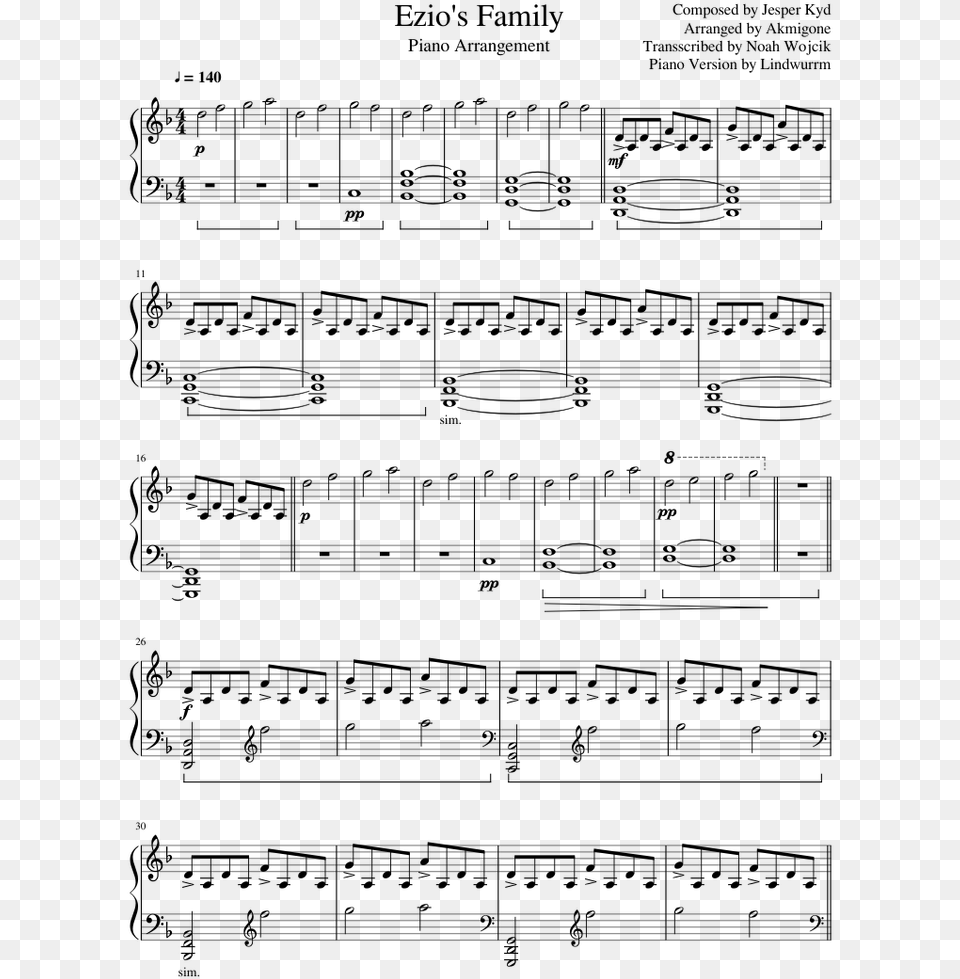 Nothing Holdin Me Back Piano Sheet Music, Gray Free Png Download
