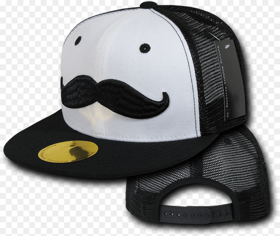 Nothing Nowhere Mustache Snapback Caps Hats Hat Cap Baseball Cap, Baseball Cap, Clothing, Head, Person Free Png Download