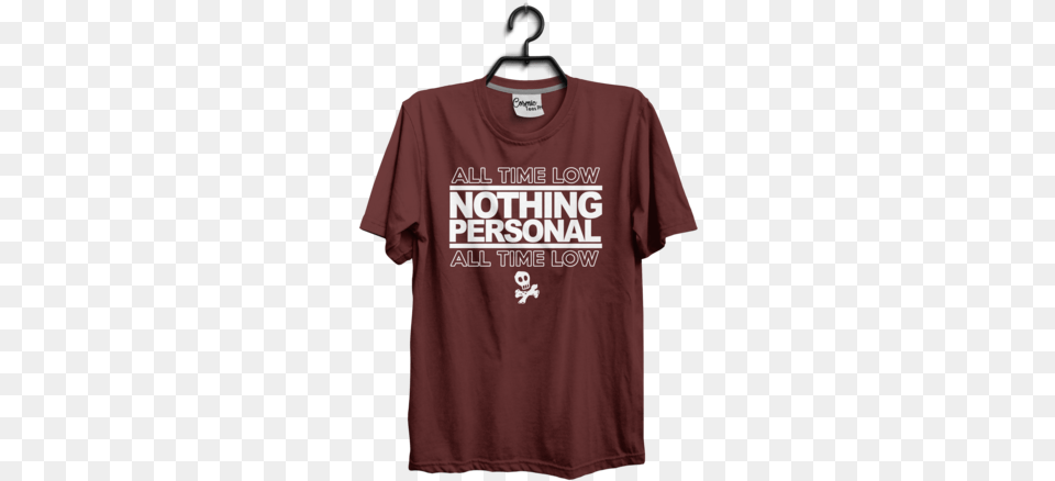 Nothing Personal Typography Shirt Love Yourself T Shirt, Clothing, T-shirt, Maroon Free Png