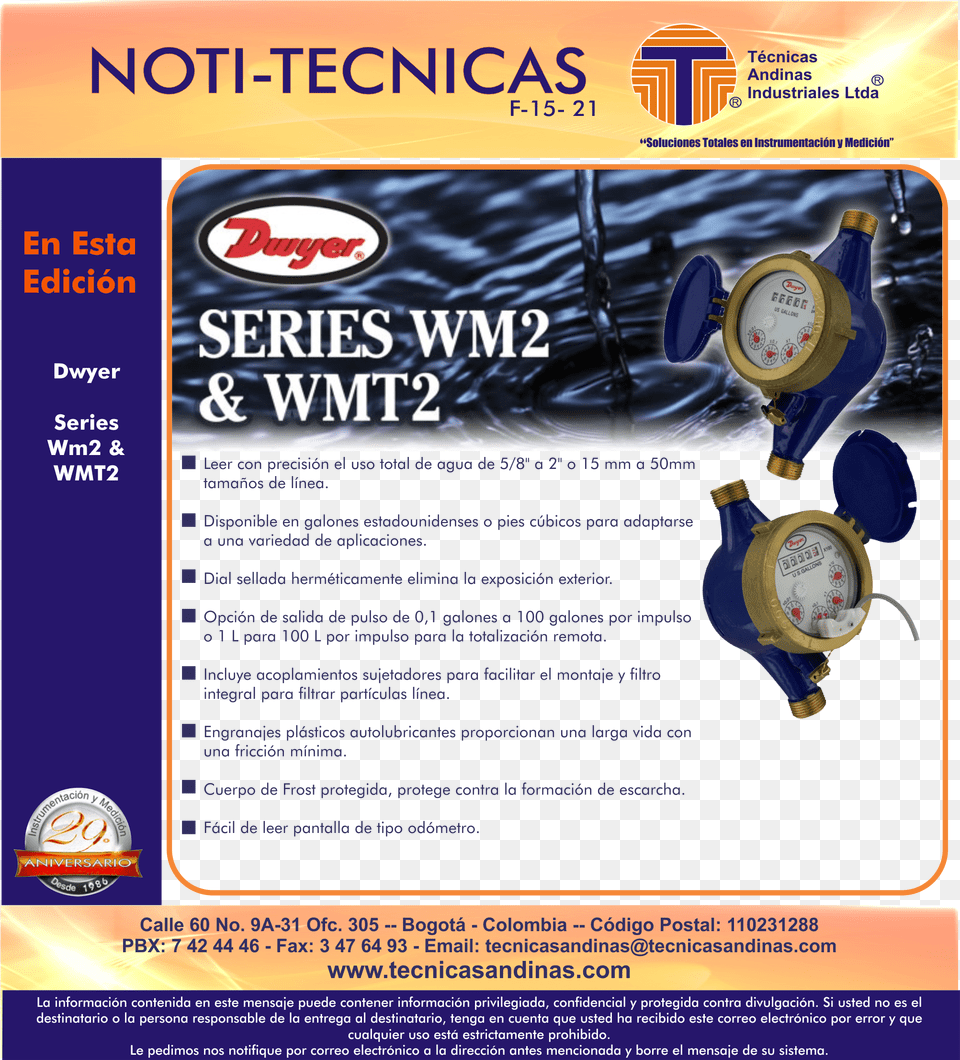 Noti Tecnicas 82 Dwyer Wmt2 A C 01 Series Wmt2 58quot X 12quot Brass Multi Jet, Advertisement, Poster, Wristwatch Png Image