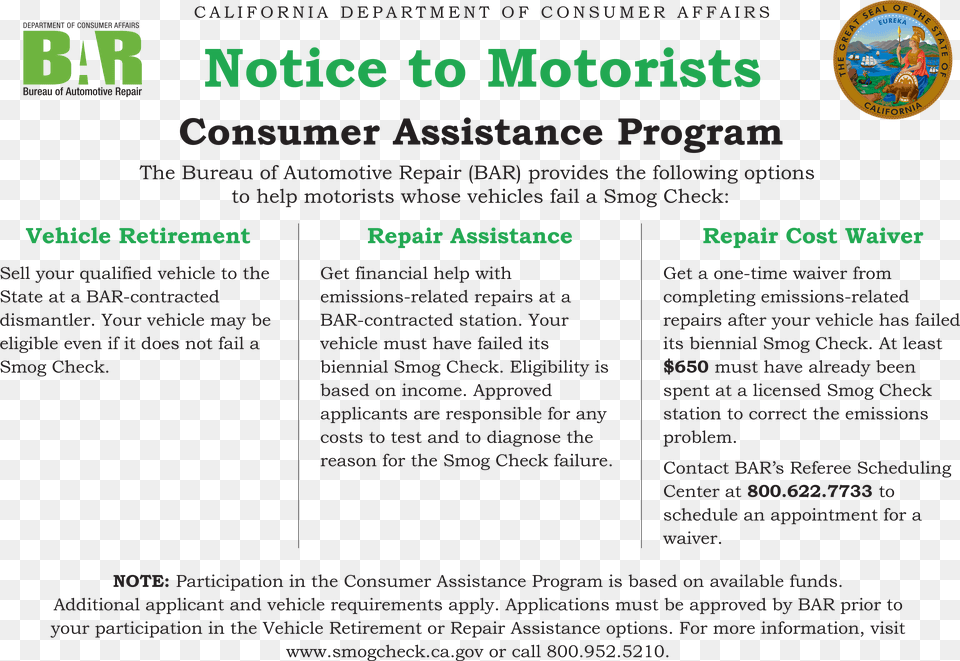 Notice To Consumers Consumer Assistance Program Id, File, Person, Page, Text Png Image