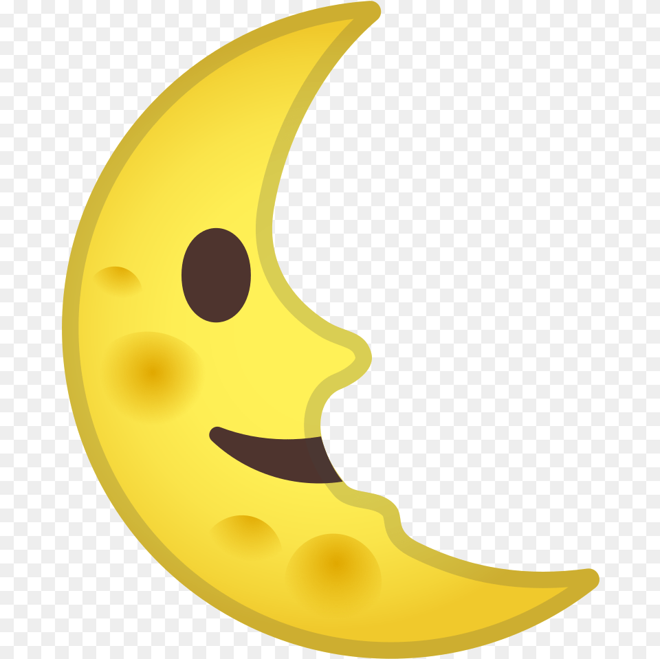 Noto Emoji Pie 1f31c Emoticon Luna, Astronomy, Plant, Outdoors, Night Free Png