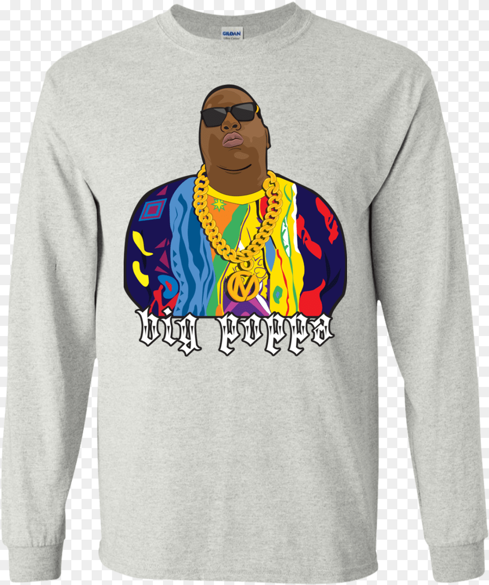 Notorious Big Big Poppa Long Sleeve Shirt Long Sleeved T Shirt, T-shirt, Long Sleeve, Clothing, Man Free Transparent Png