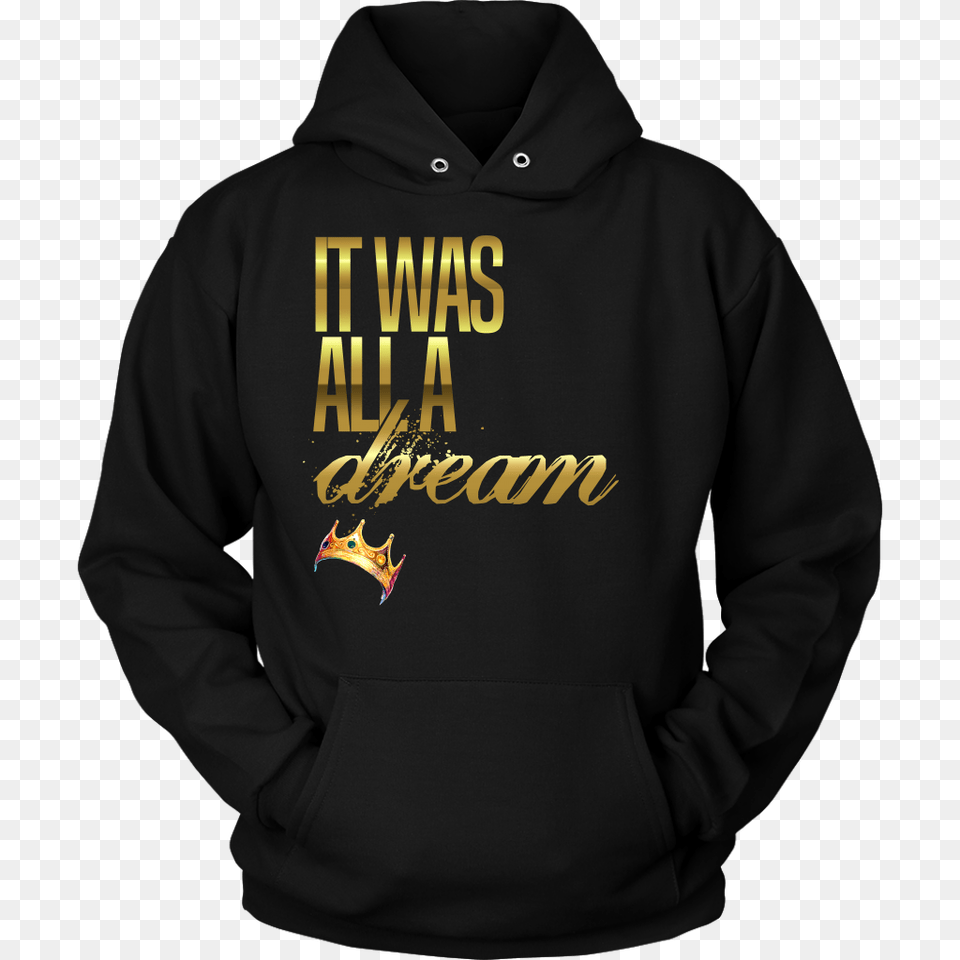Notorious Big It Was All A Dream Crown Biggy Smalls Hoodie, Clothing, Hood, Knitwear, Sweater Free Png