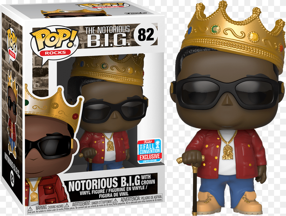 Notorious Big With Crown Funko Pop, Accessories, Sunglasses, Baby, Person Free Png Download