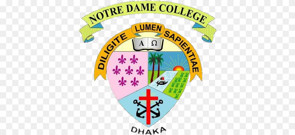 Notre Dame College Dhaka Logo Notre Dame College Dhaka Logo, Badge, Symbol, Emblem Free Png